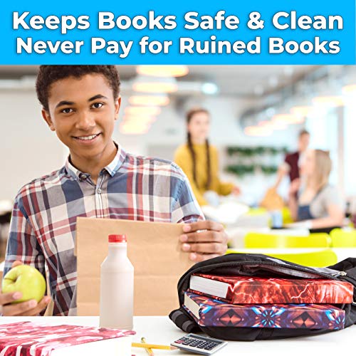 Book Sox Stretchable Book Cover: Jumbo Solid Green. Fits Most Hardcover Textbooks up to 9" x 11". Adhesive-Free, Nylon Fabric School Book Protector. Easy to Put On. Washable & Reusable Jacket.