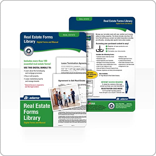 Adams Real Estate Forms Library, Downloadable Product Details on Packaging (SS502)