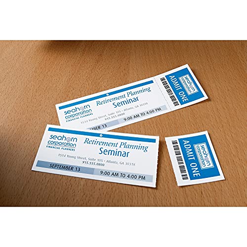 Avery 16154 Printable Tickets,Microperf,W/Stubs,1-3/4-Inch X5-1/2-Inch,200/Pk,We