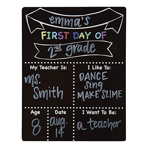 Office Depot Brand First Day & Last Day of School Chalkboard, 9-1/2" x 12-1/2", Black