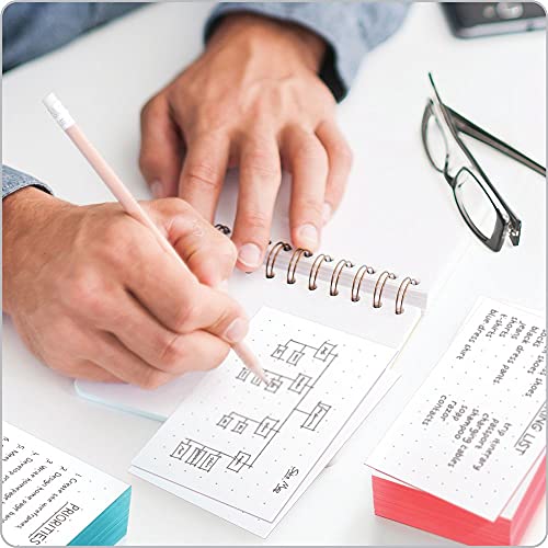 Oxford at Hand Note Card Zip Pocket - Easy Label, includes 50 Dot Grid cards, Assorted colors (No color choice) (334266M) (Pack of 1)