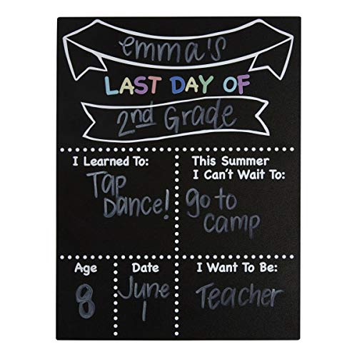 Office Depot Brand First Day & Last Day of School Chalkboard, 9-1/2" x 12-1/2", Black