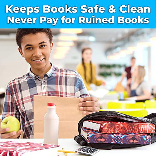 Book Sox Stretchable Book Cover Donuts Fits Most Hardcover Textbooks up to 9x11 Adhesive-Free Nylon Fabric School Book Protector. Easy to Put On Washable & Reusable Jacket