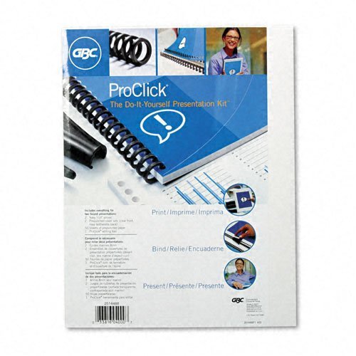 GBC ProClick The Do-It-Yourself Presentation Kit, 0.3125 Inch Spine Diameter, Black, 2 Sets per Pack (2515667)
