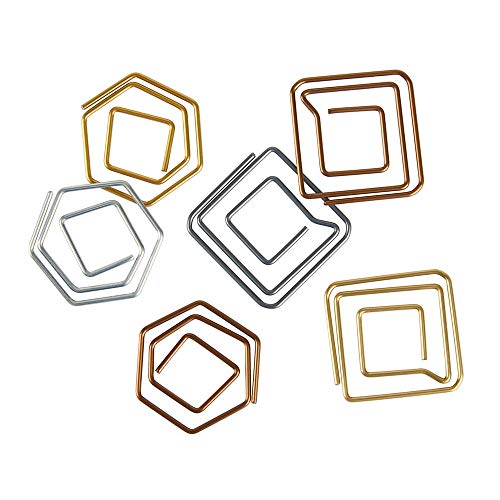Office Depot Brand Fancy Paper Clips, 10-Sheet Capacity, Assorted Colors, Pack of 18 Paper Clips