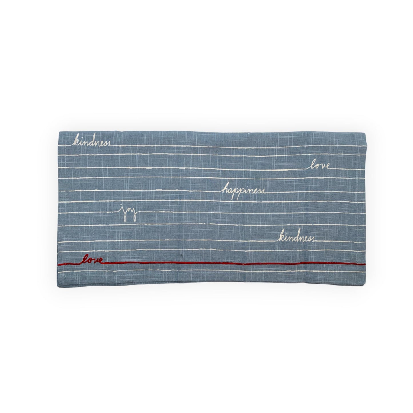 ED Ellen Degeneres Signature Words Cloth Napkins (19" x 19") - Premium Cotton Embroidered Table Napkins, Machine-Washable, Pack of 4