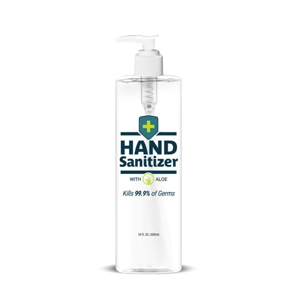 Hand Sanitizer with Aloe, Fragrance-Free, 16 Oz