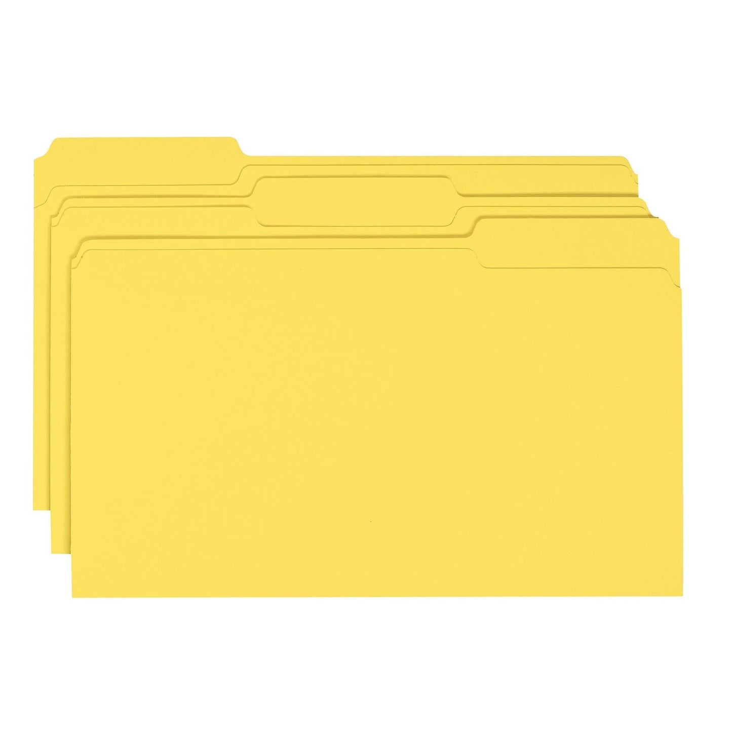 Smead File Folder, Reinforced 1/3-Cut Tab, Legal Size, Yellow, 100 per Box (1...