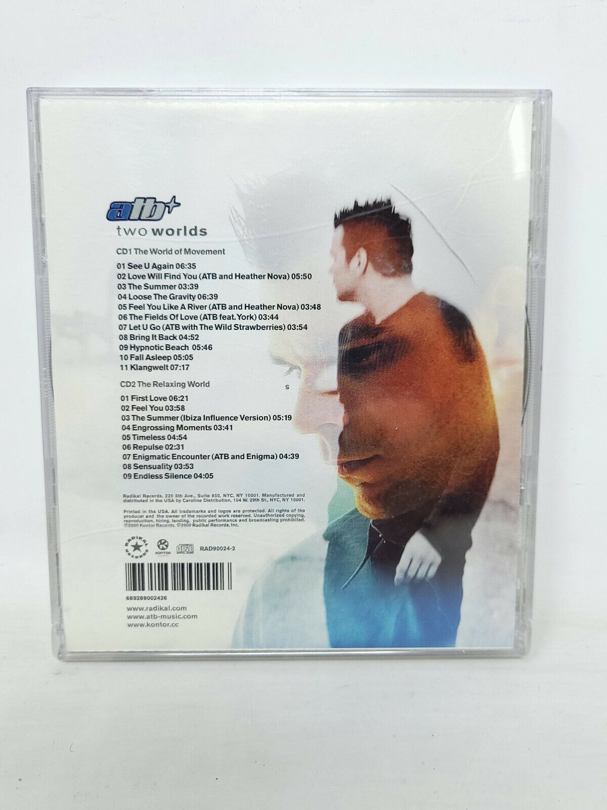 Two Worlds by ATB (DJ) (CD, Nov-2000, 2 Discs, Radikal) - Used