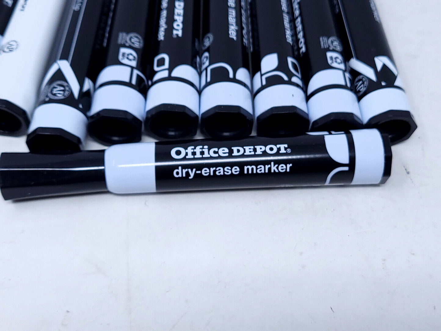 Office Depot 100% Recycled Low-Odor Dry-Erase Markers, Chisel Point, Black, Pack of 4, BY106608-4BK