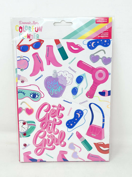 American Crafts Damask Love Colorfun Planner Pocket Dividers 6 x 9 (5 Dividers)