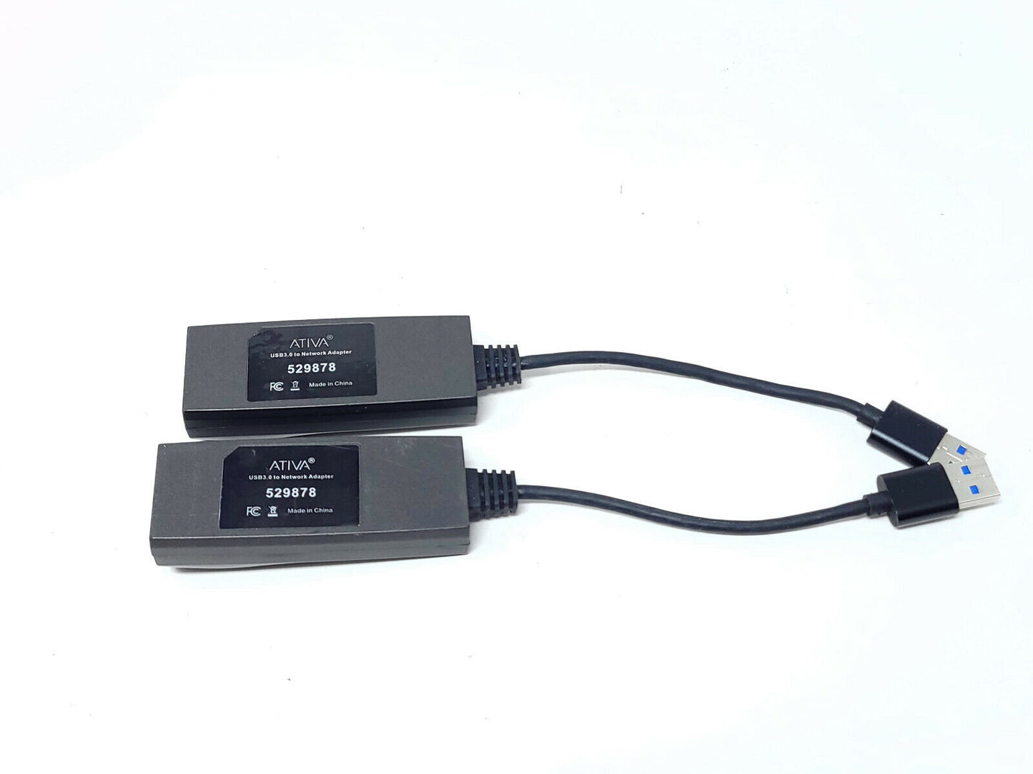 2x Ativa USB 3.0 To Network Adapter New USB A & RJ45/Ethernet Item#  529878