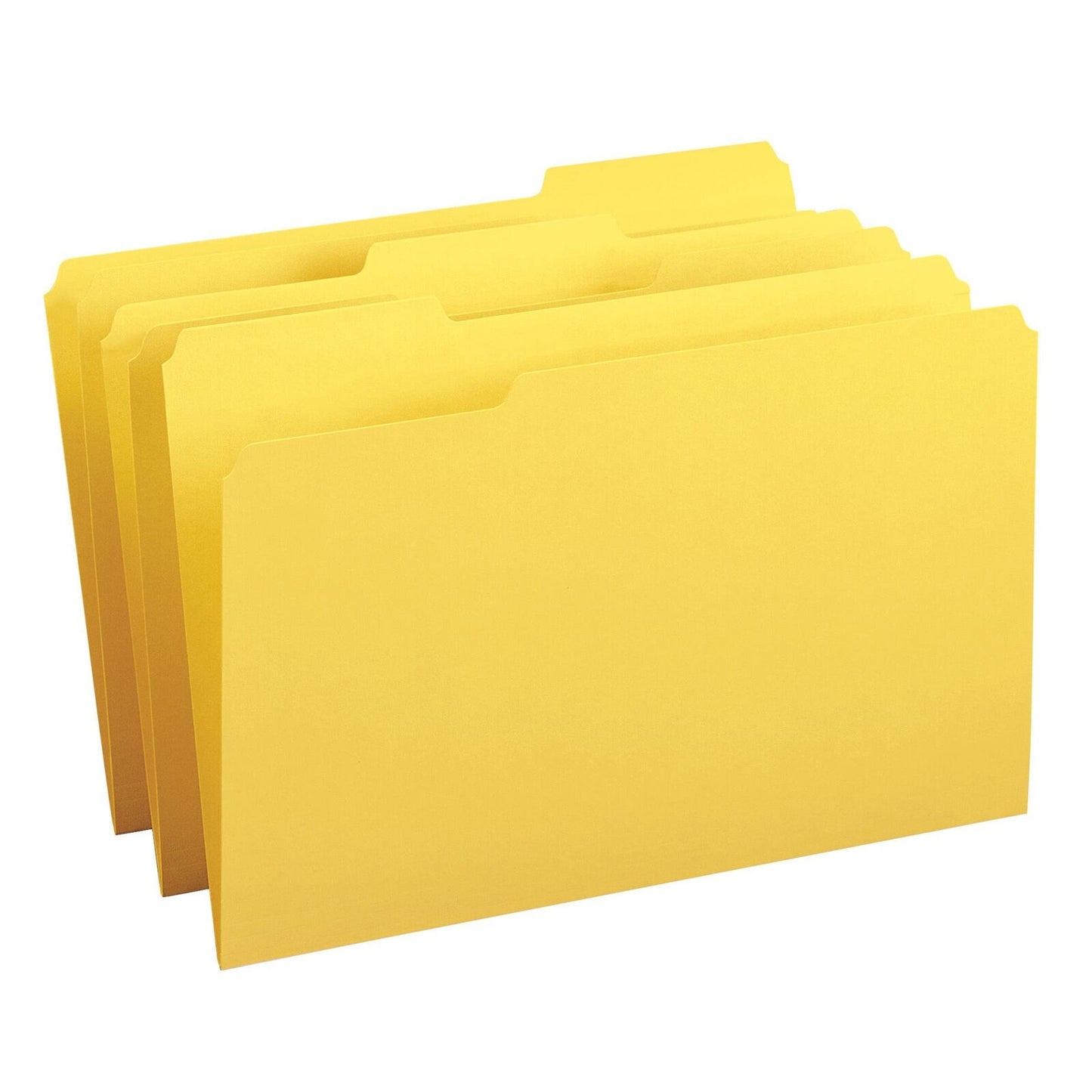 Smead File Folder, Reinforced 1/3-Cut Tab, Legal Size, Yellow, 100 per Box (1...