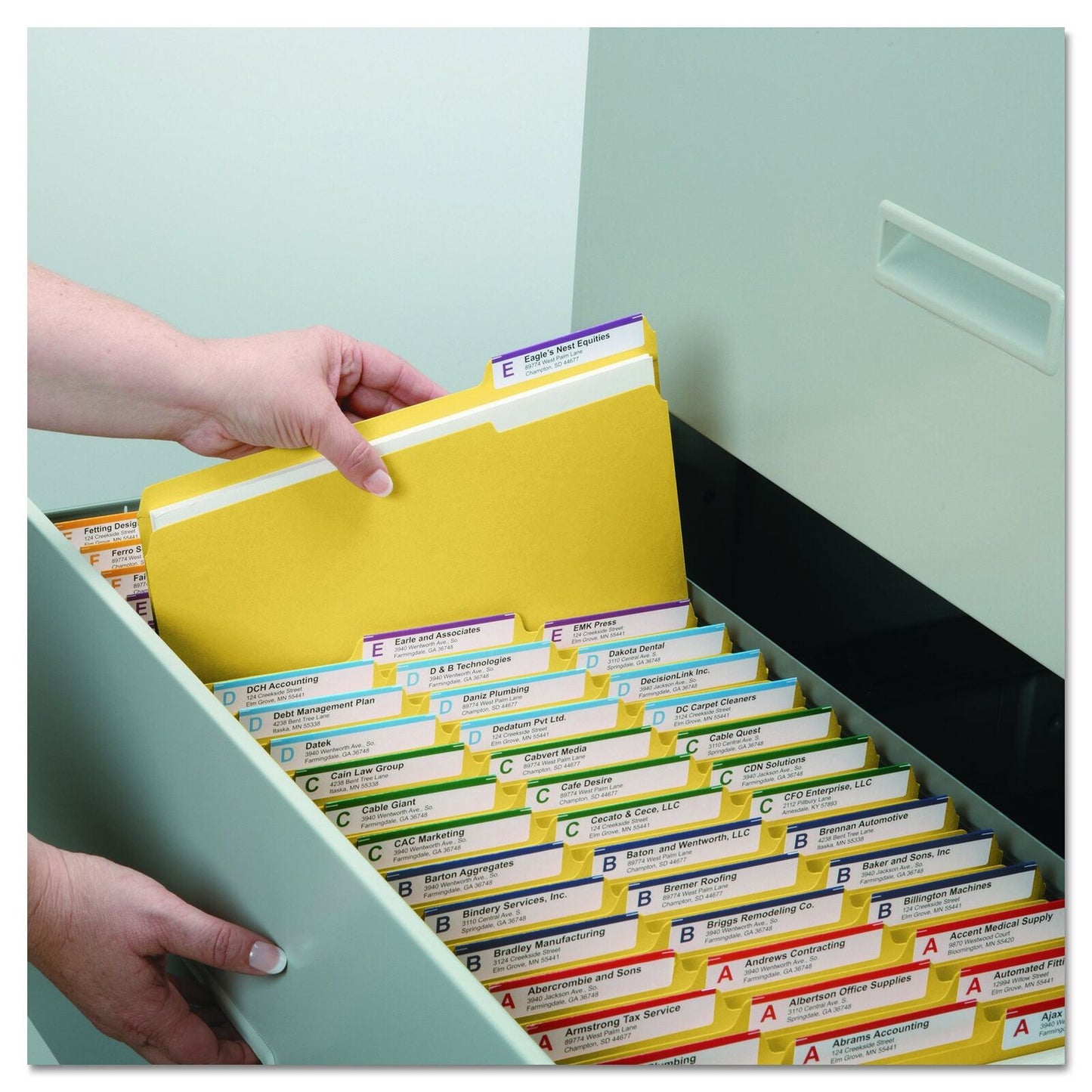 Smead File Folder, Reinforced 1/3-Cut Tab, Legal Size, Yellow, 100 per Box (1...