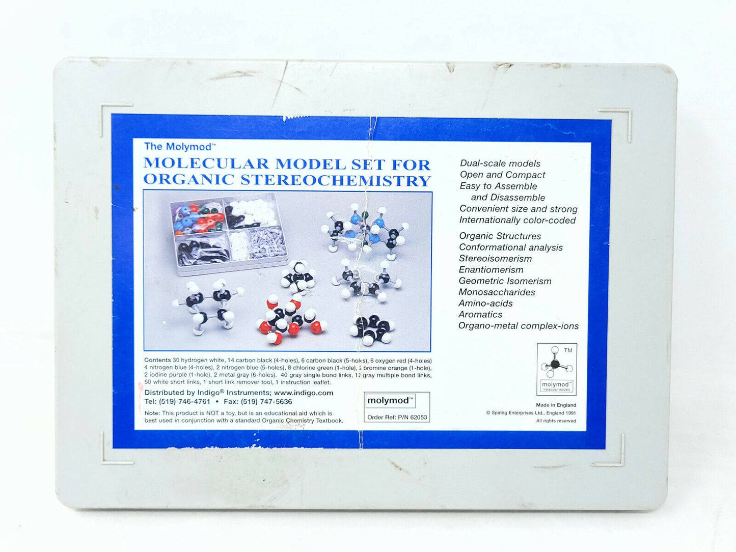 Molymod Molecular Model Set for Organic Stereochemistry P/N 62053 - READ