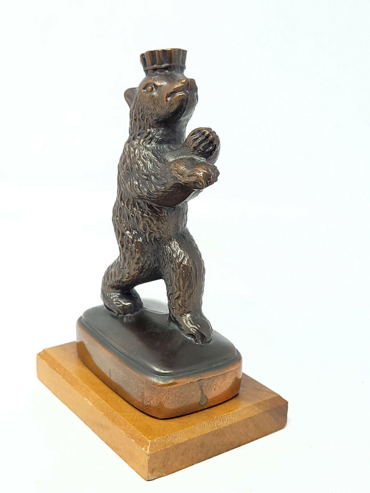 Vintage German Bronze Berlin Dancing Bear - Hot Cast Figurine Authentic