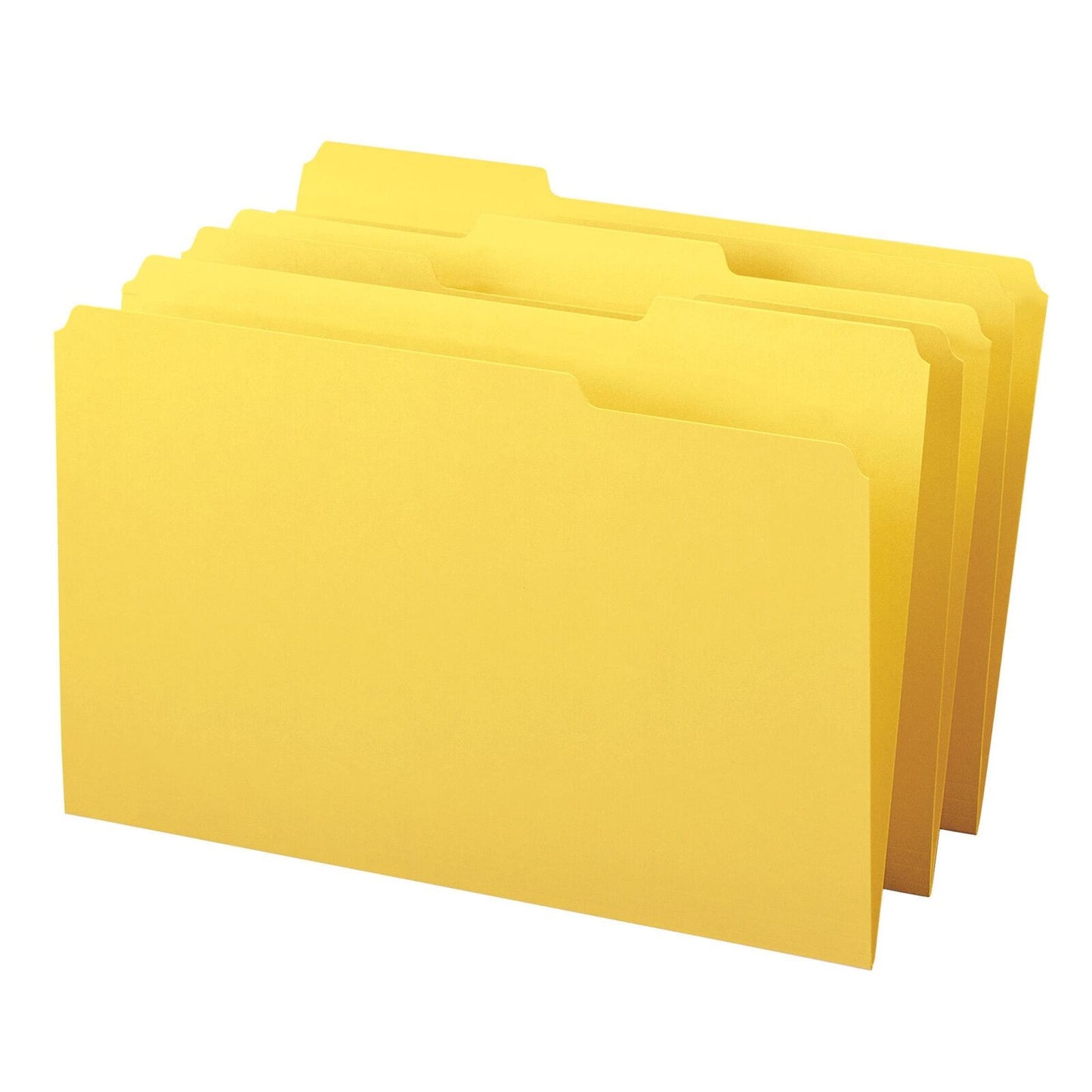 Smead File Folder, Reinforced 1/3-Cut Tab, Legal Size, Yellow, 100 per Box (1...