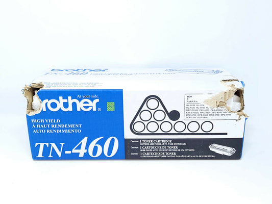 Brother TN-460 High Yield Black Toner Cartridge New In Box - Damage on Box