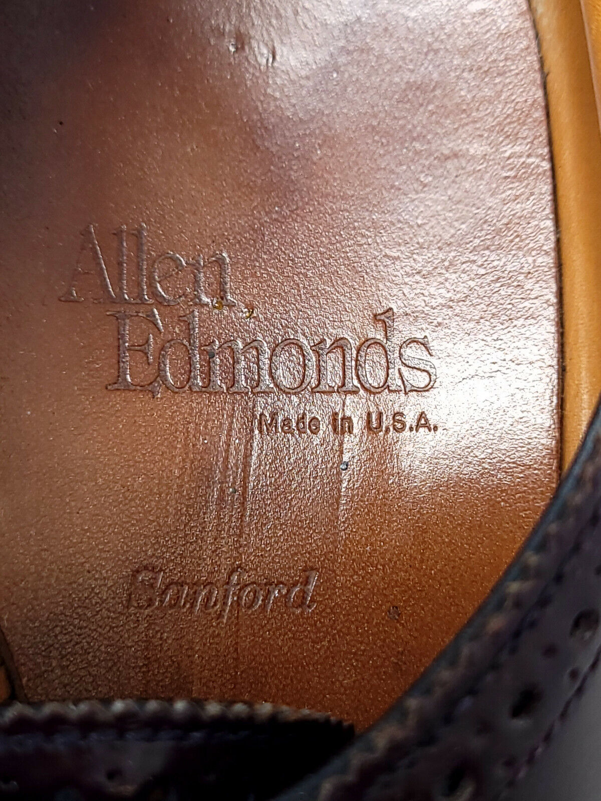 Allen Edmonds Sanford shoes Burgundy Leather Size 10.5 C - 73736 - Pre-owned
