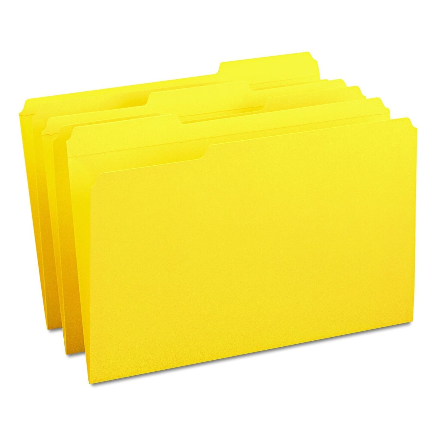 Smead File Folder, Reinforced 1/3-Cut Tab, Legal Size, Yellow, 100 per Box (1...