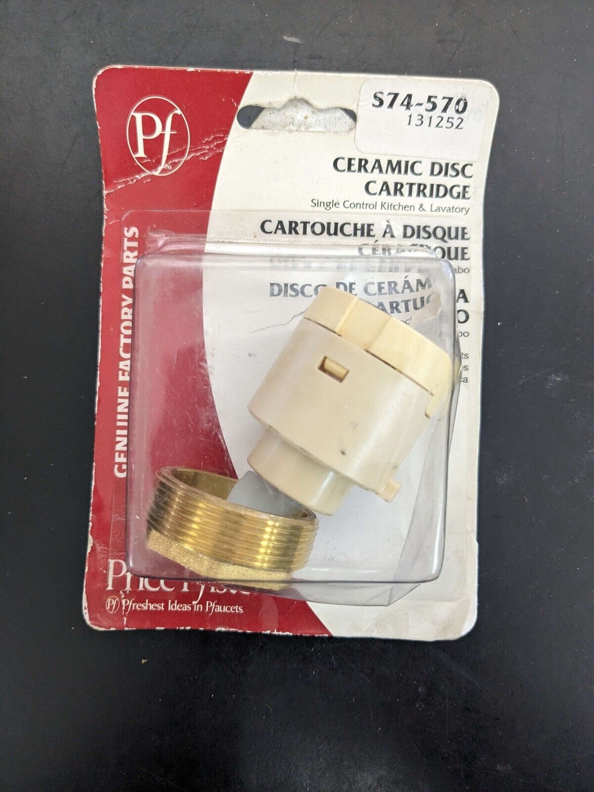 Price Pfister Ceramic Disc Cartridge S74-570-Control for Kitchen & Bath New+open