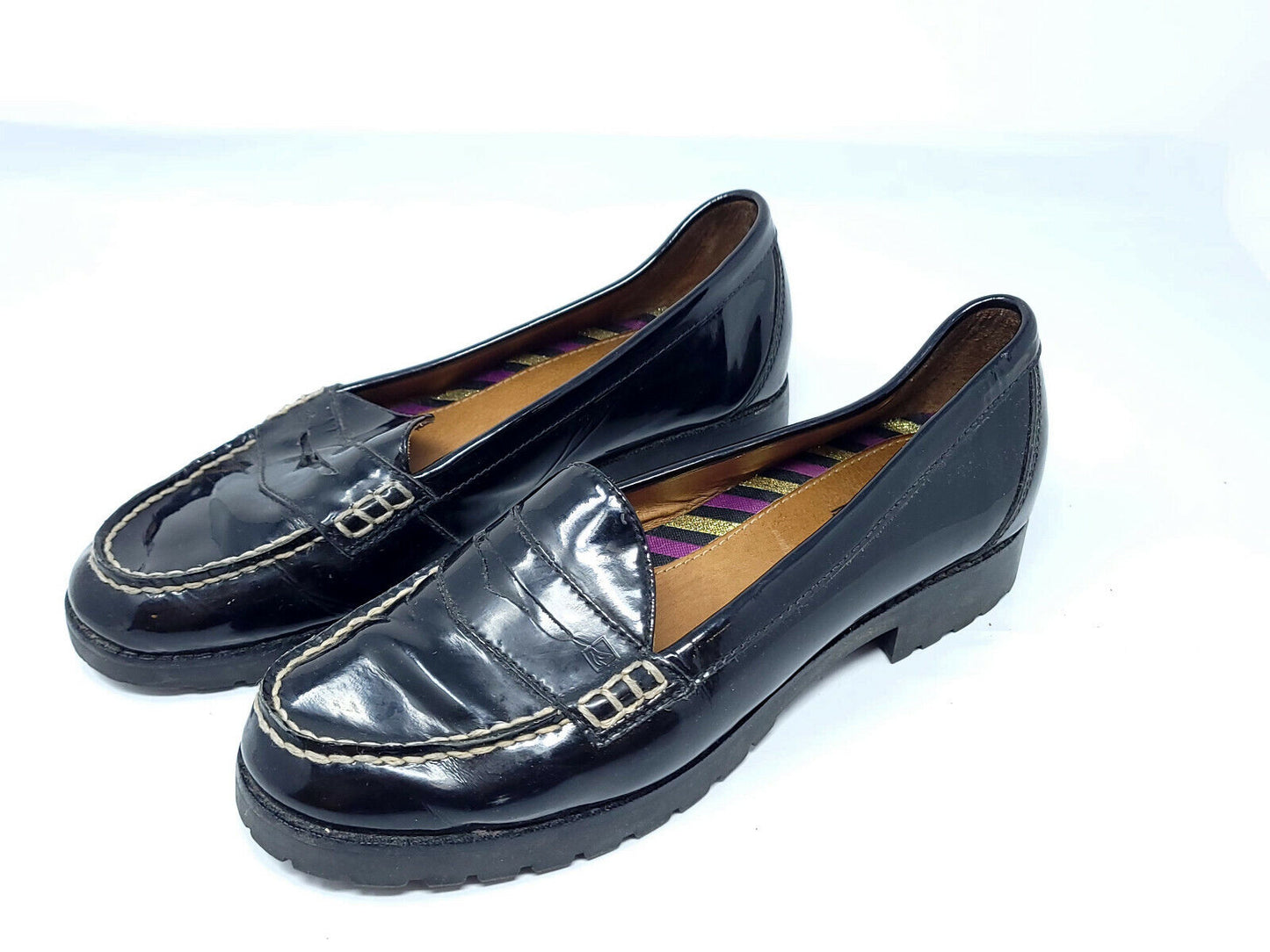 Sperry Top-Sider Black Patent Winsor Penny Loafers Size 7.5 M #9236233