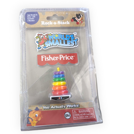 World's Smallest Fisher-Price ROCK-A-STACK Toy Miniature Doll Mini Rings