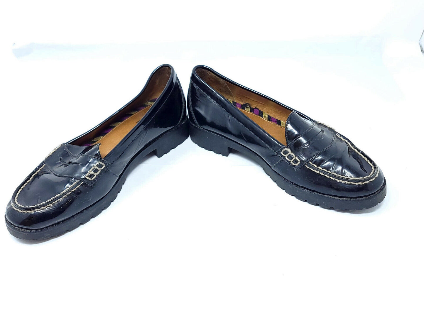 Sperry Top-Sider Black Patent Winsor Penny Loafers Size 7.5 M #9236233