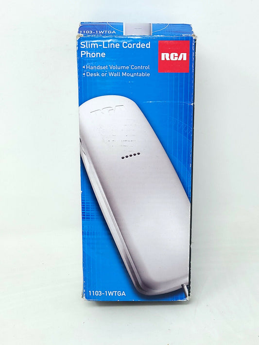 RCA Standard Phone - White - 1103-1WTGA - Corded Slimline Telephone - OPEN BOX