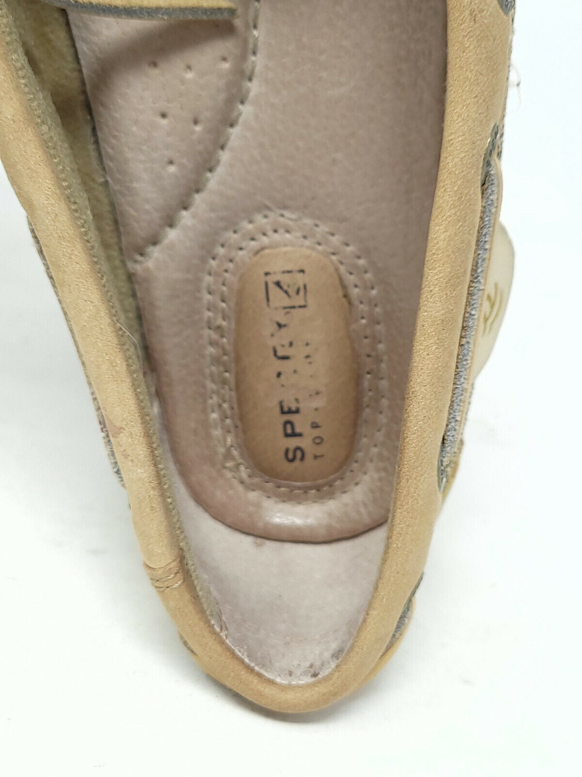 Sperry Top Sider Angelfish Women's Tan Suede Boat Shoes Size 7.5 W - Good Cond