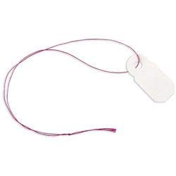 Office Depot Jewelry Tags, 0.38in. x 0.81in, White, Pack of 100, XS007007