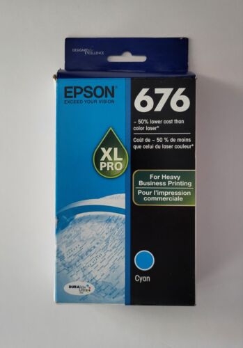 Epson 676XL Pro Cyan Ink Cartridge T676XL220 Expired 11 2024 - Sealed