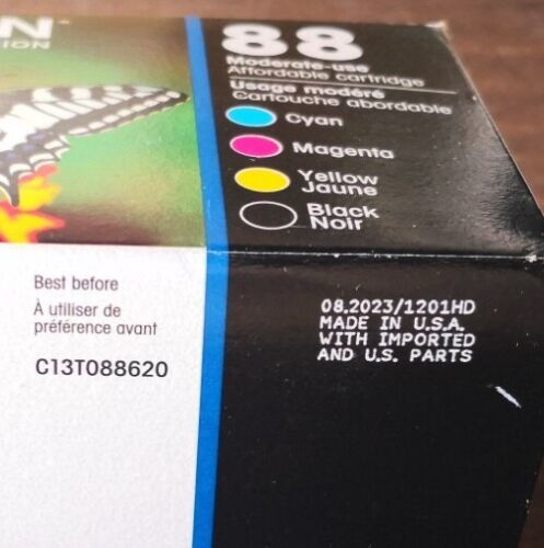 EPSON 88 INK Black & Color EXP 11/2023 GENUINE - T0881-T0884 TO88 CX4400/7400/NX100