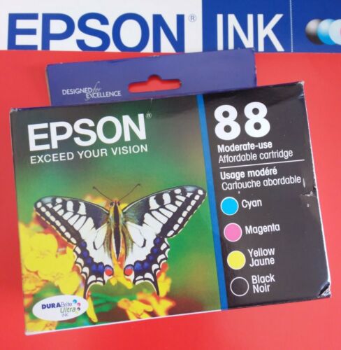 EPSON 88 INK Black & Color EXP 11/2023 GENUINE - T0881-T0884 TO88 CX4400/7400/NX100
