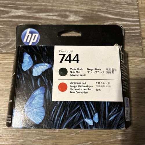 Genuine HP 744 Matte Black Chromatic Red  Printhead DesignJet Z2600 Z5600 EXP 2022-2023