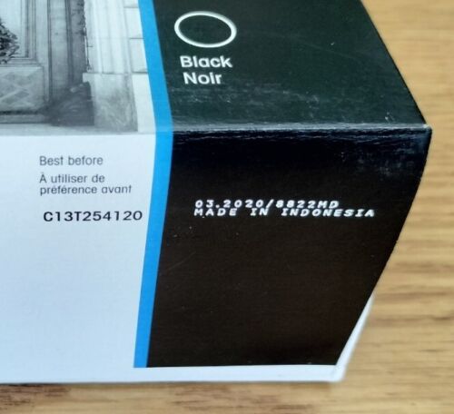 Genuine Epson 254XL Black Ink High Yield Ink Cartridge T254XL120 Expires 03/2020