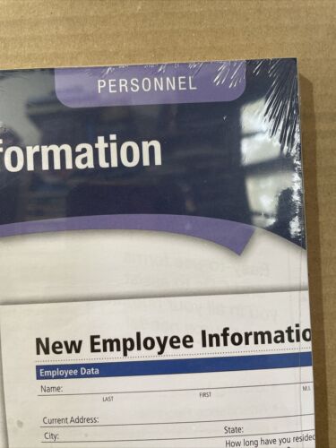 Adams New Employee Information Forms Personnel HR117-SF Two-Sided 50 Forms 2018