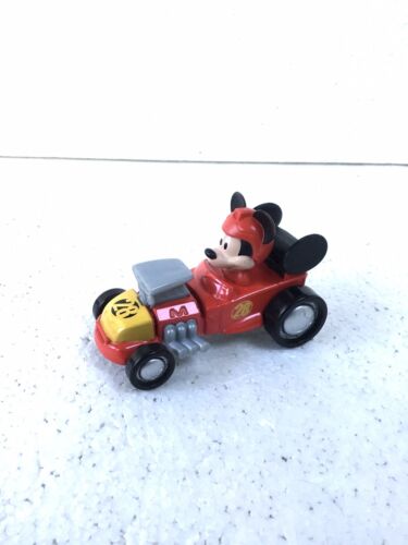 Disney Junior Mickey Mouse Car #28 Roadster Racer Automobile Red Yellow Vehicle