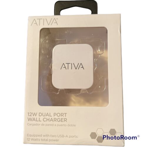 ativa 12w dual port wall charger
