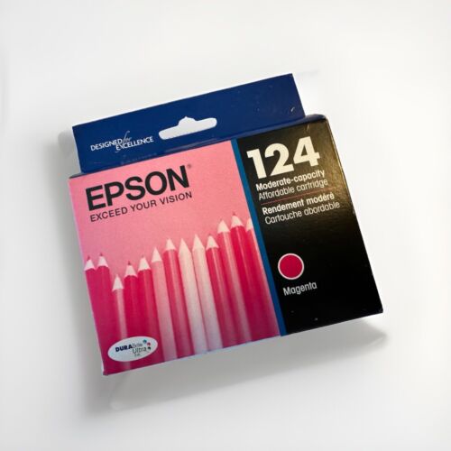Genuine Epson 124 Magenta Ink Cartridge Epson Stylus NX125 NX127 exp 06.2020