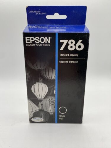 Genuine Epson 786 Black Ink Cartridge Exp 2021-2022