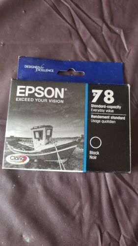Genuine Epson 78 T078120 Black Ink cartridge New Sealed 08/2024