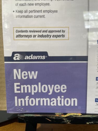 Adams New Employee Information Forms Personnel HR117-SF Two-Sided 50 Forms 2018