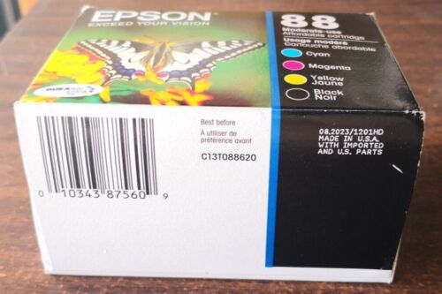 EPSON 88 INK Black & Color EXP 11/2023 GENUINE - T0881-T0884 TO88 CX4400/7400/NX100