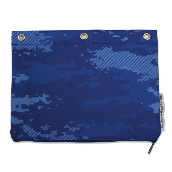 U Style 3-Ring Pencil Pouch With Microban® Antimicrobial Protection  7 1/2  x 9 3/4   Blue Camo