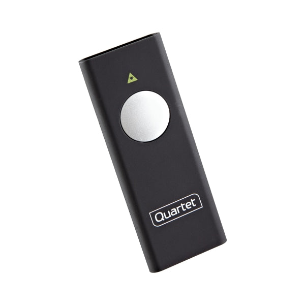 Quartet Slimline Laser Pointer, Class 2, Small Venue, Black