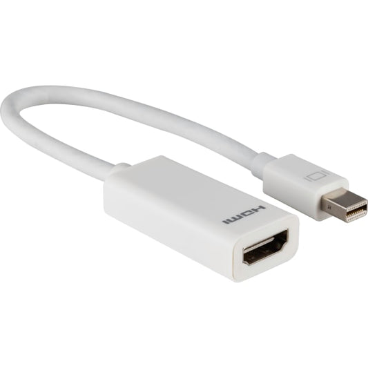 Ativa® Mini DisplayPort to HDMI Adapter, Male to Female, Unidirectional, White, 27519
