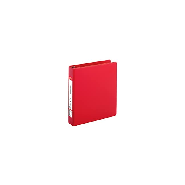 Office Depot� - Binder - Nonstick Round-Ring Binder, 1-1/2" Rings, 100% Recycled, Red - Nonstick Round-Ring Binder - Vin