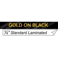 Brother Tx3341 1/2In Gold On Black Tape