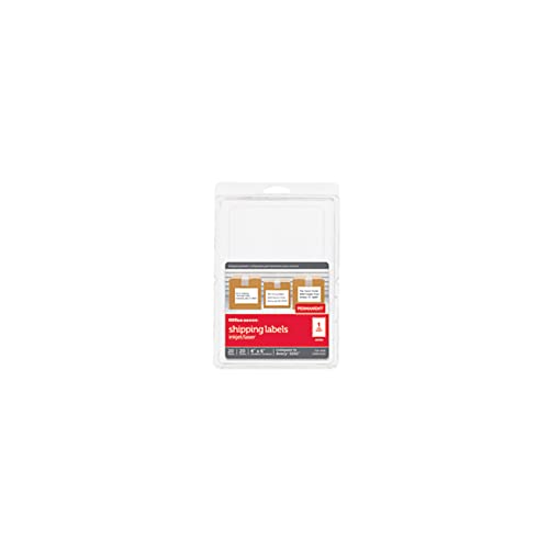 Office Depot Brand Permanent Inkjet/Laser ID Labels, OD98814, 4in x 6in, White, Pack of 20